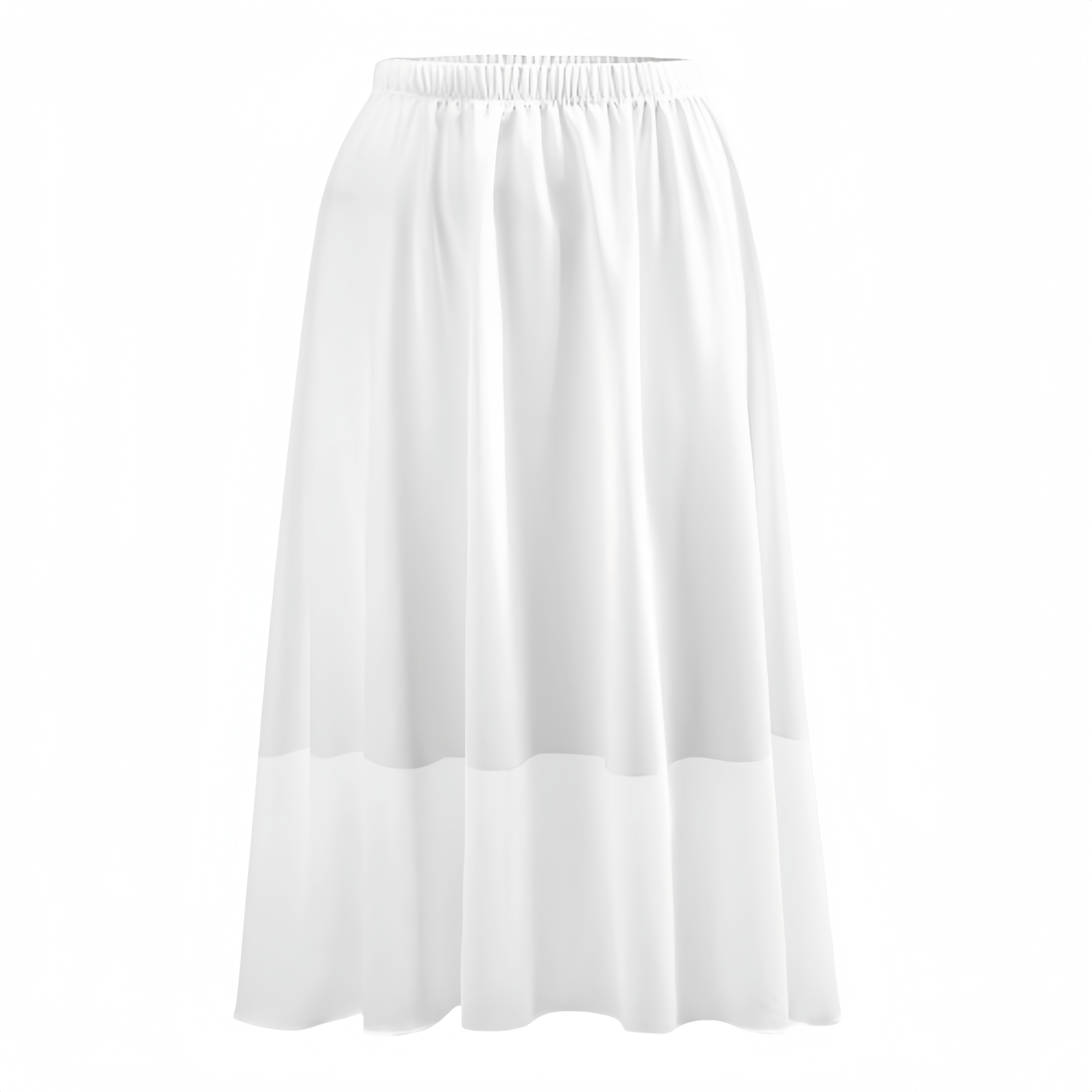 Custom Women's Double Chiffon Long Skirt