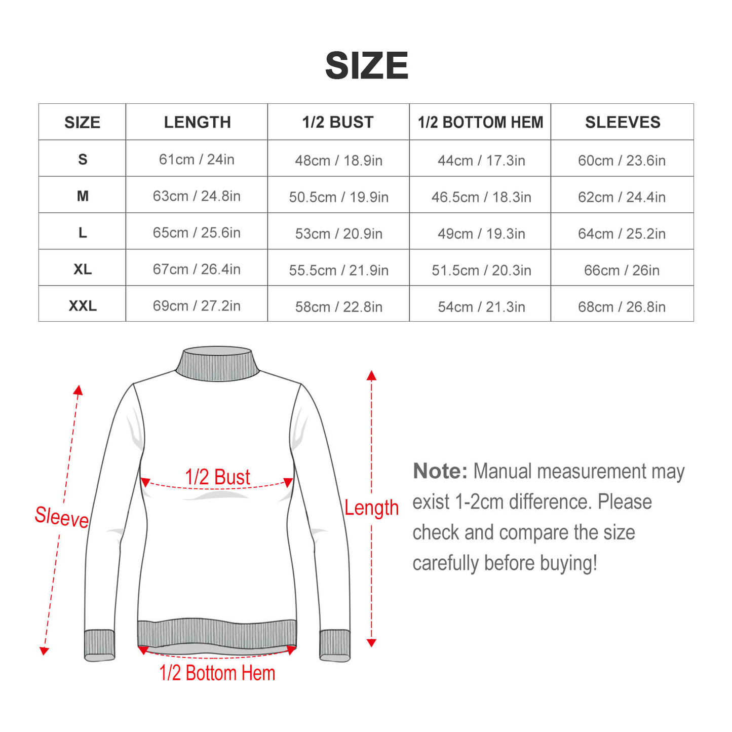Custom Women's Turtleneck Sweater