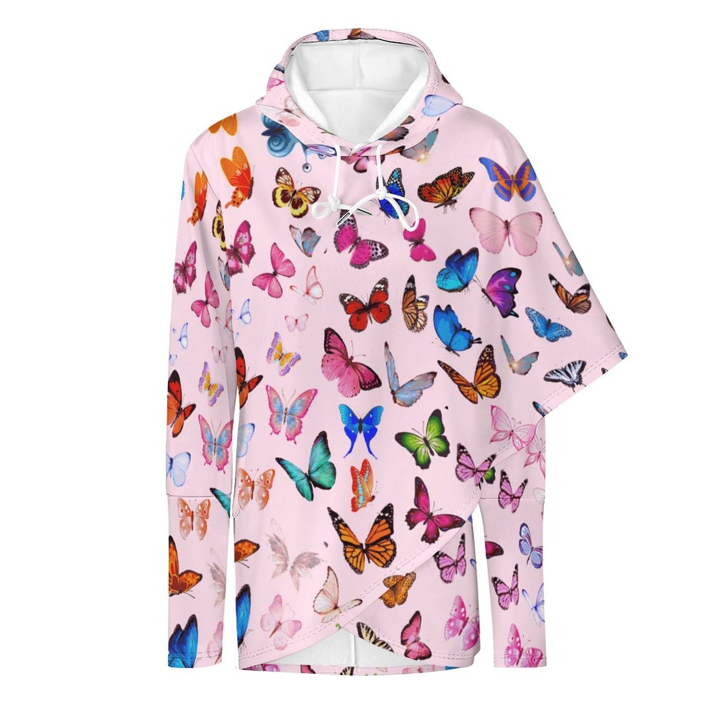 Custom Mid-length Slim Hooded Sweatshirt For Women
