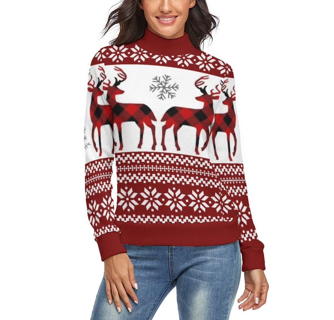 Custom Women's Turtleneck Sweater