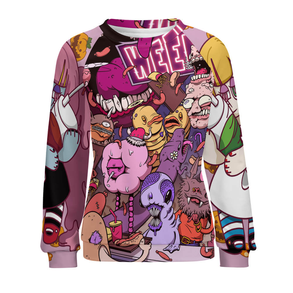 Custom Round Neck Sweatshirt For Women
