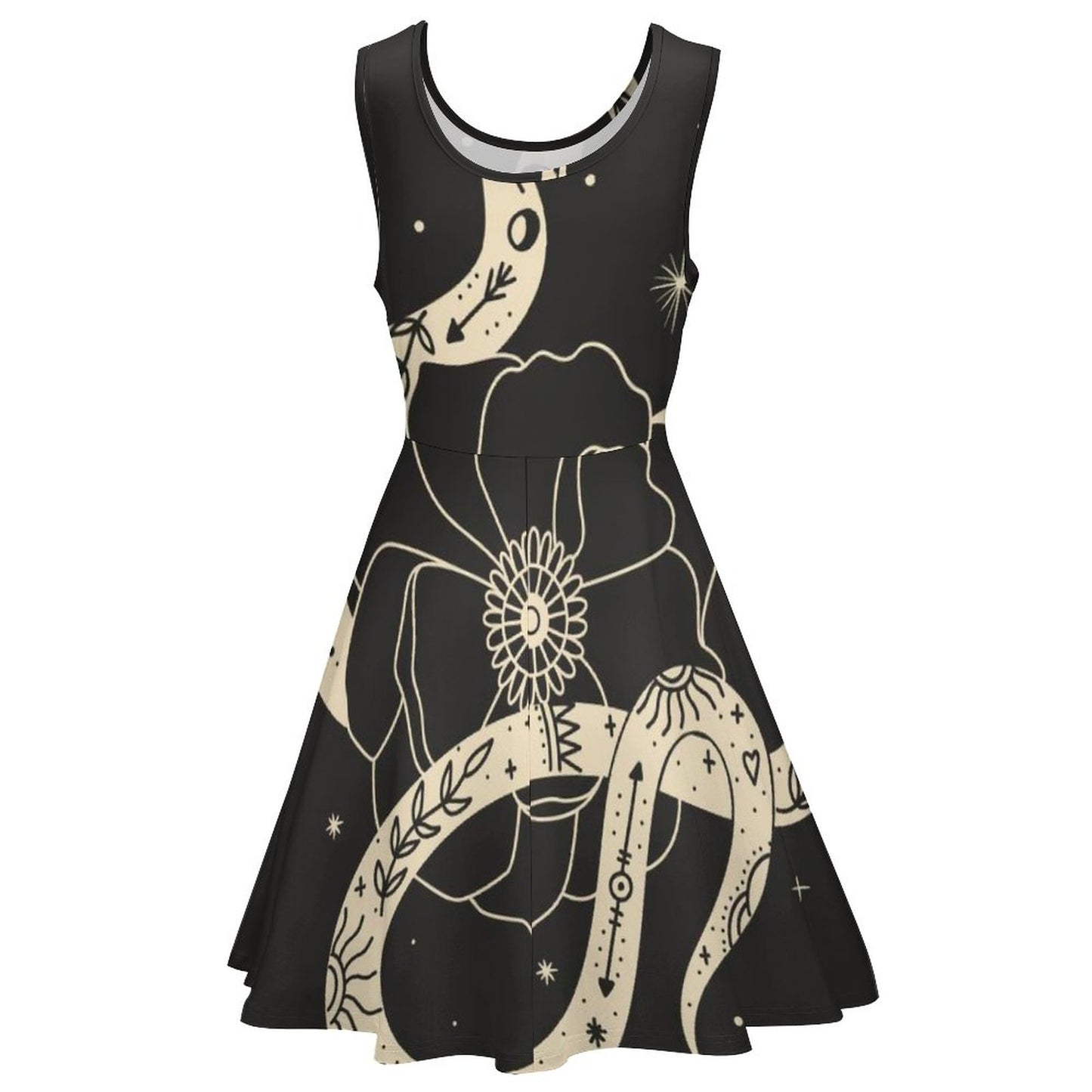 Custom Sleeveless Hemline Dress