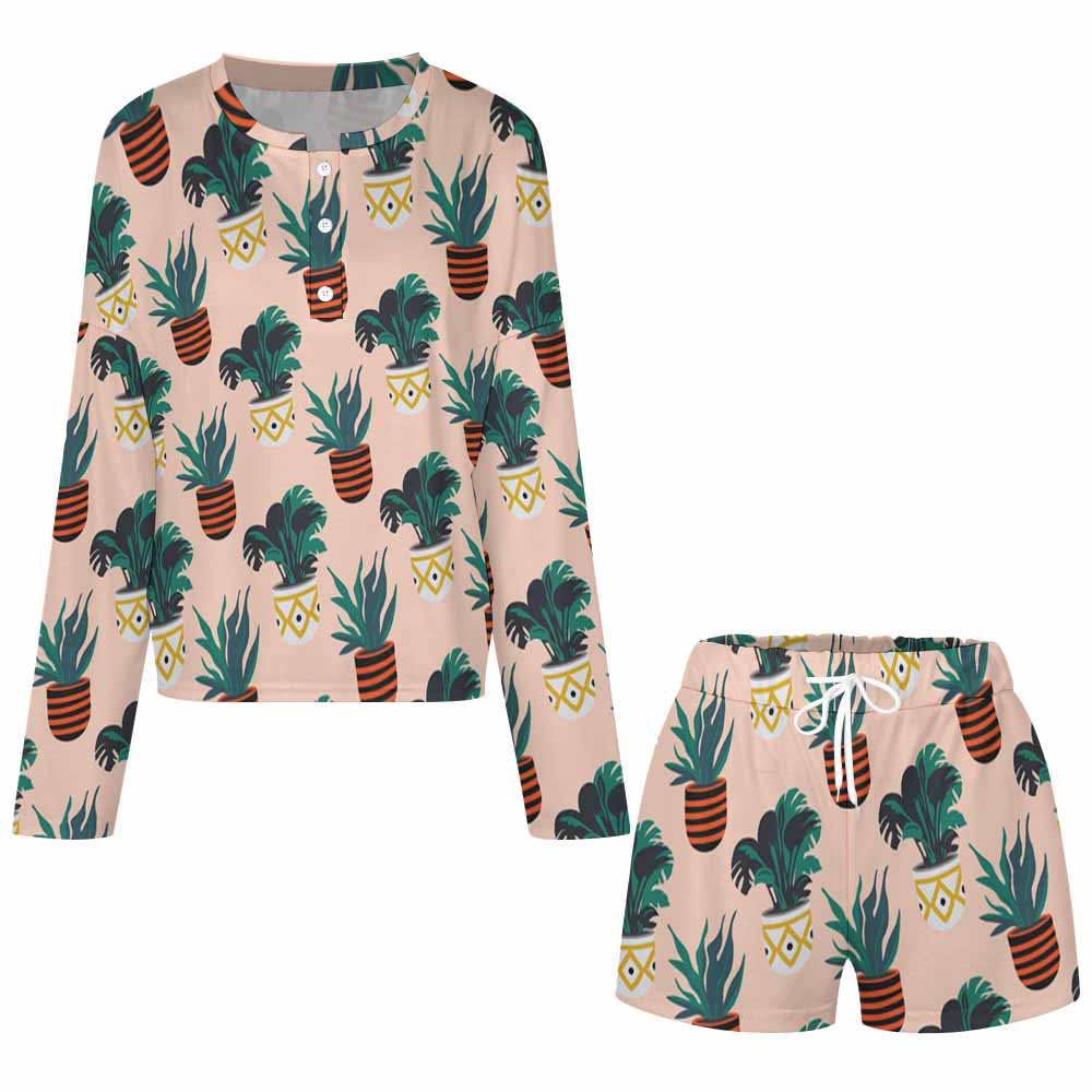 Custom Women's Button-Neck Pajama Set