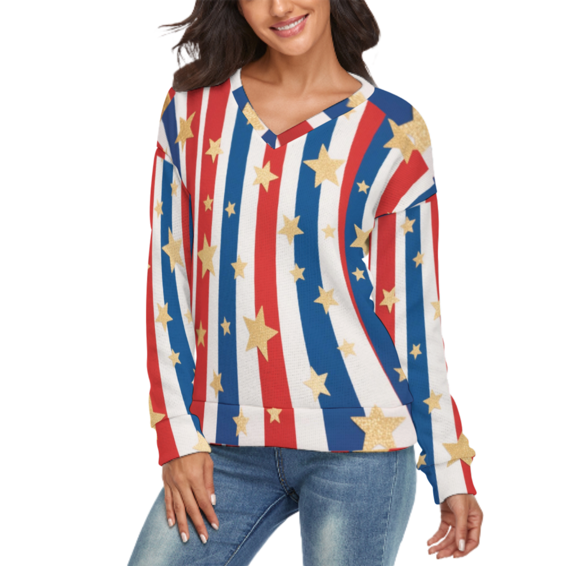 Custom Women's V-Neck Sweater