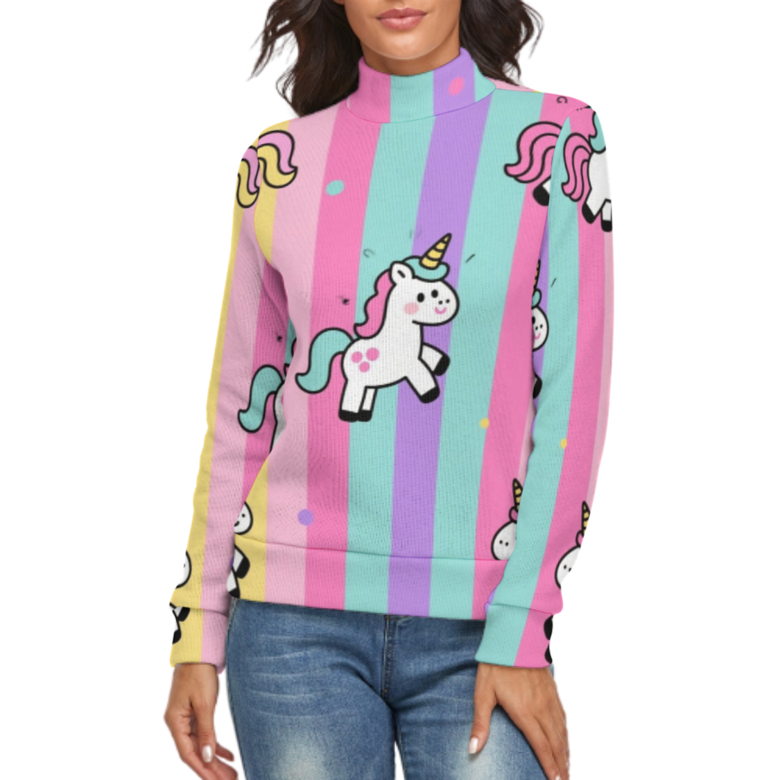 Custom Women's Turtleneck Sweater