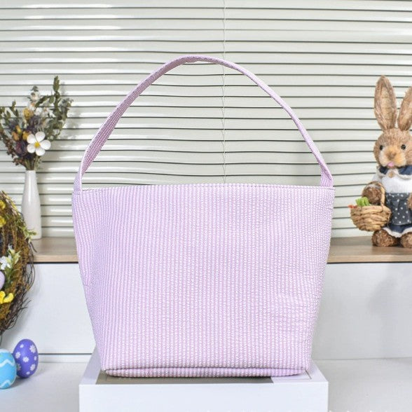 Personalized Embroidered Easter Basket Portable Storage Bucket