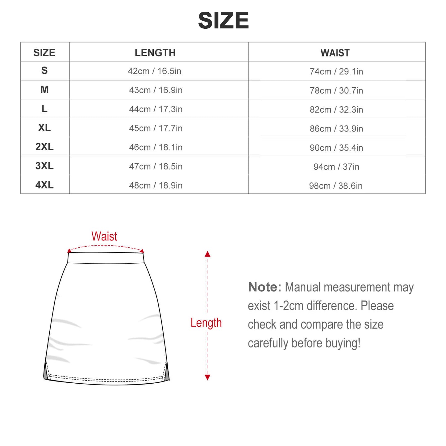 Custom Anti-slip Single Pocket A-line Skirt