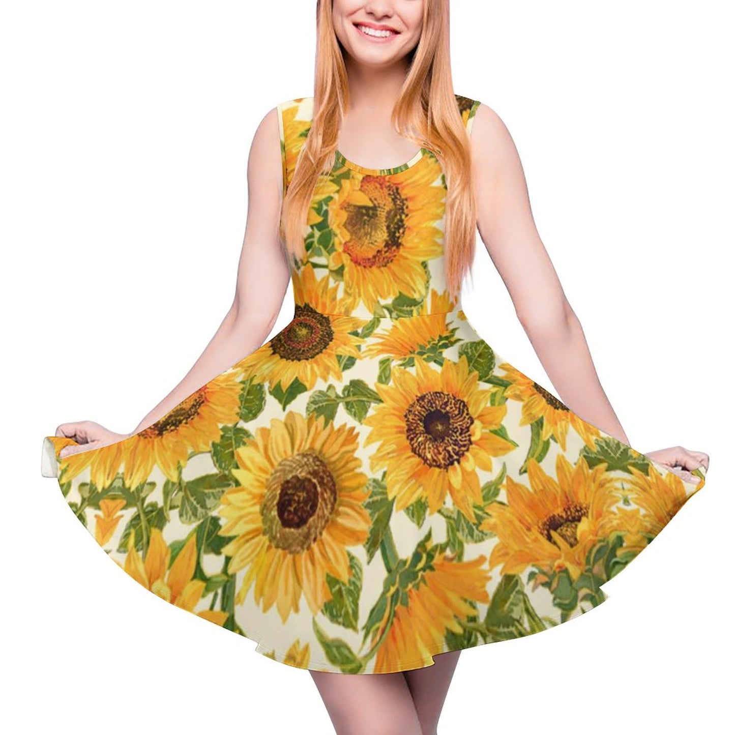 Custom Sleeveless Hemline Dress