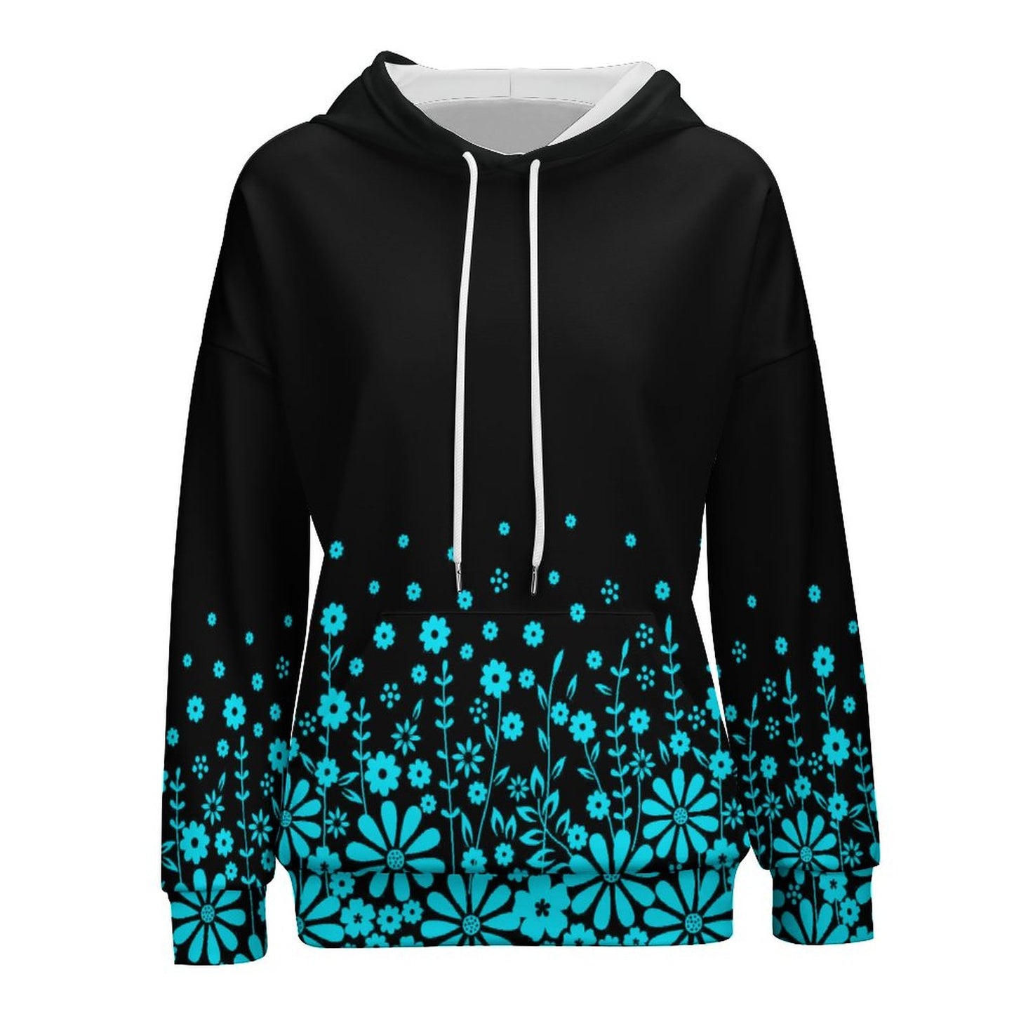 Custom Hooded Sweatshirt with Drop Shoulder Sleeves For Women
