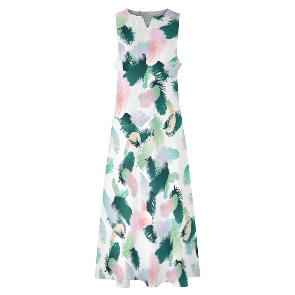 Custom Sleeveless Ankle Length Dress