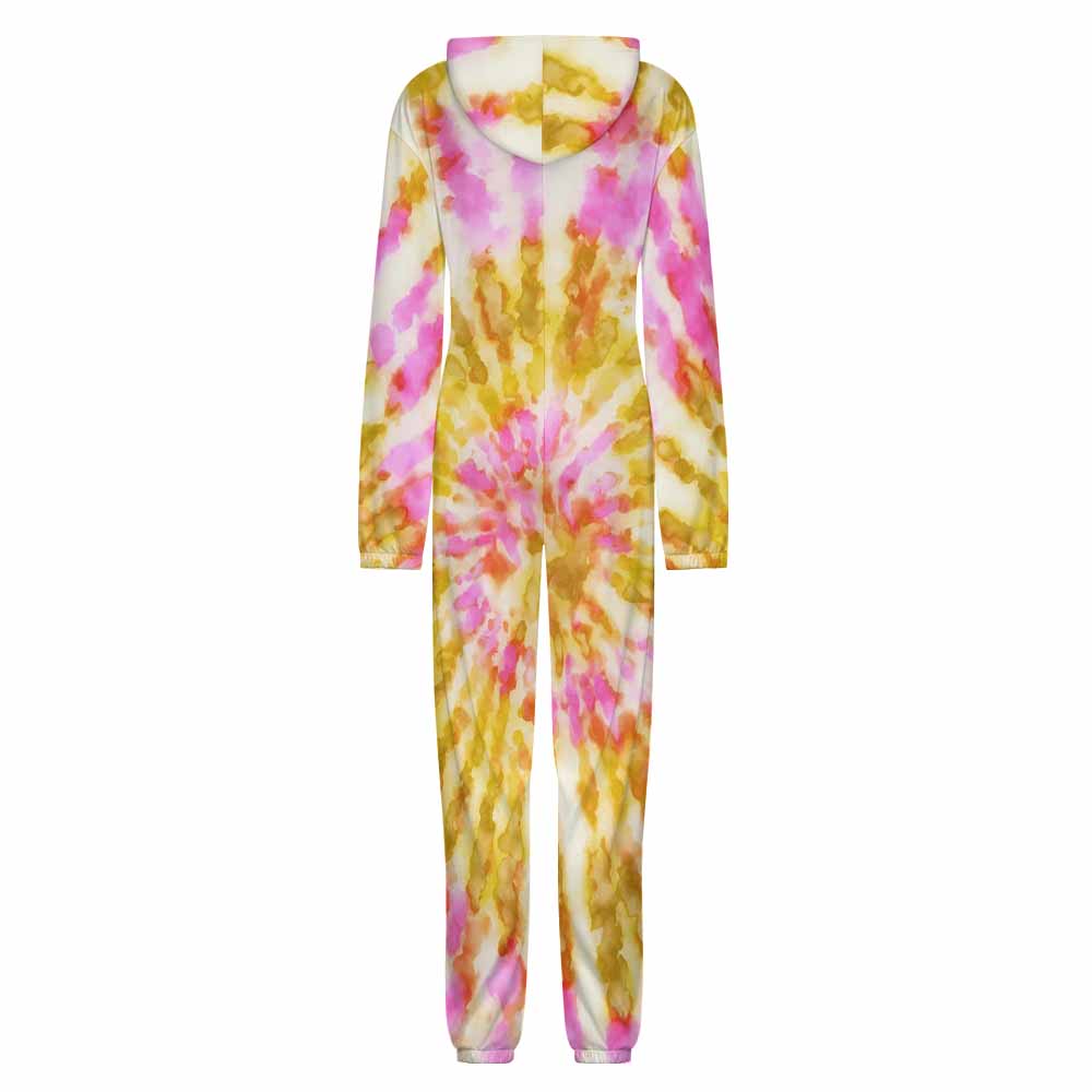 Custom One-piece Zipper Hooded Loungewear