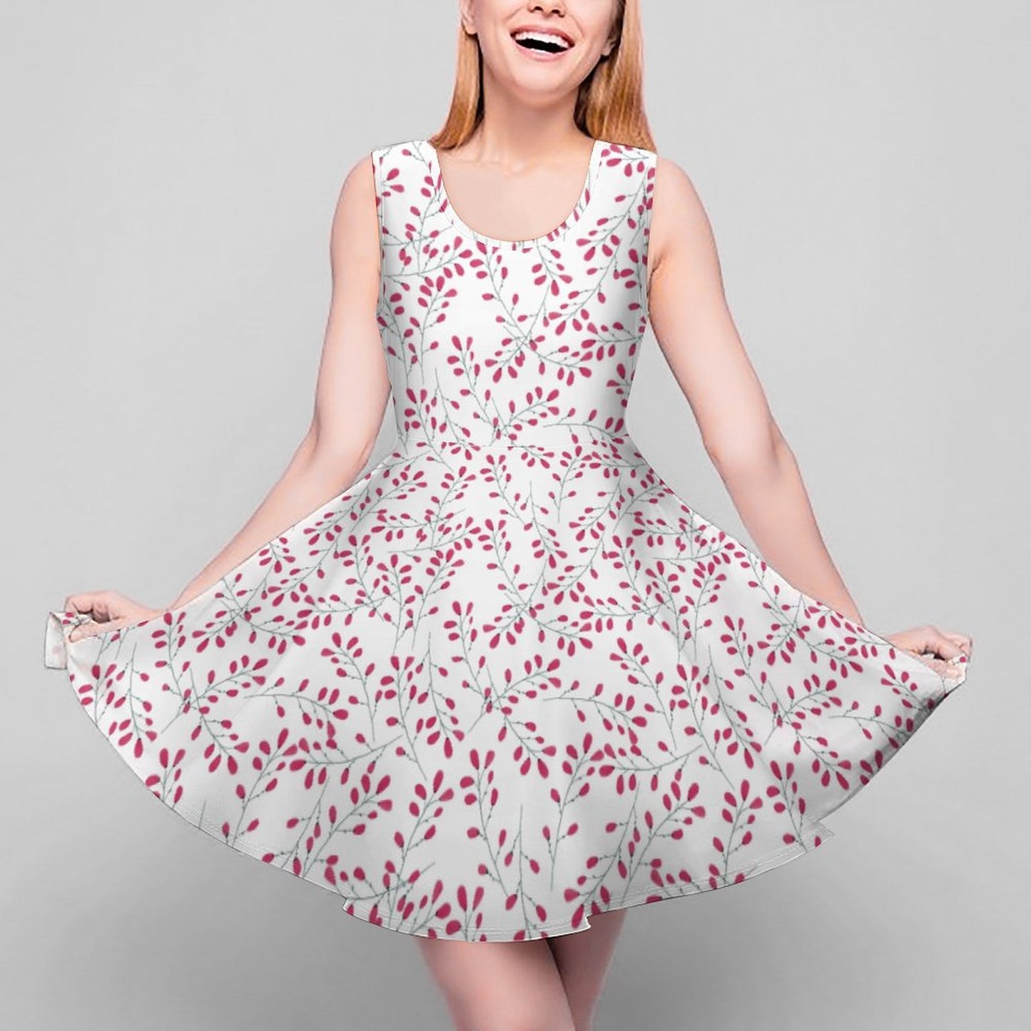 Custom Sleeveless Hemline Dress