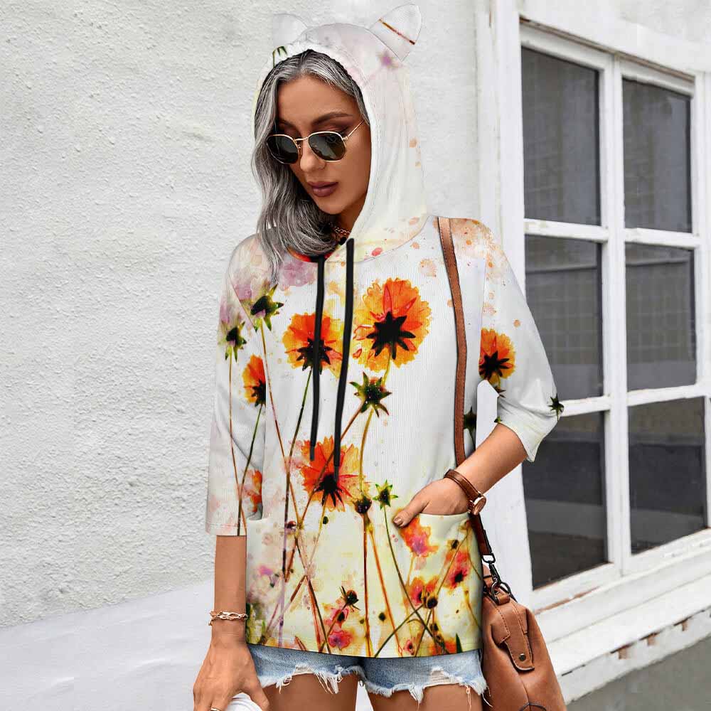 Custom Hooded Pullover For Women