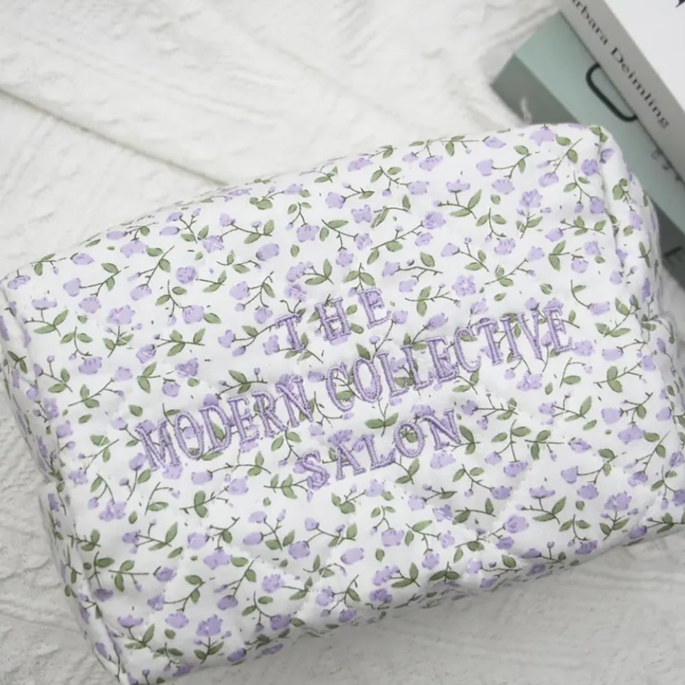 Personalized Embroidered Cotton Makeup Bag