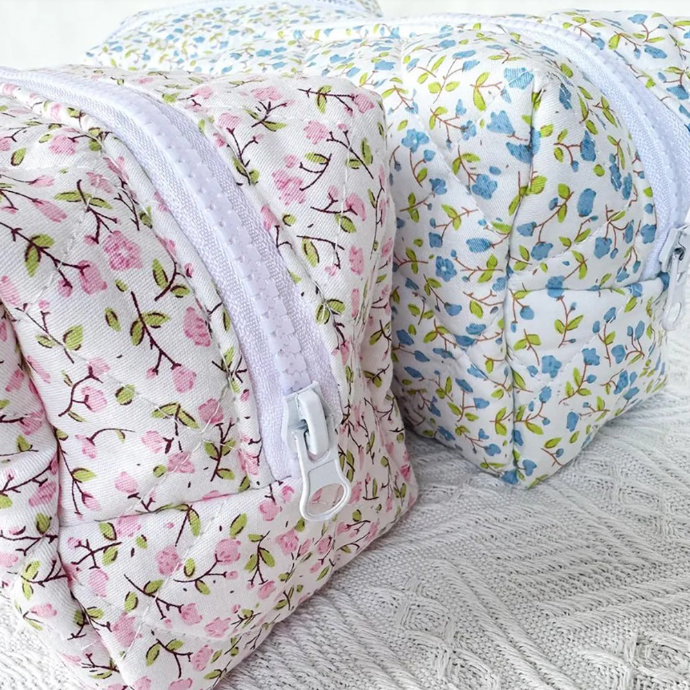 Personalized Embroidered Cotton Makeup Bag