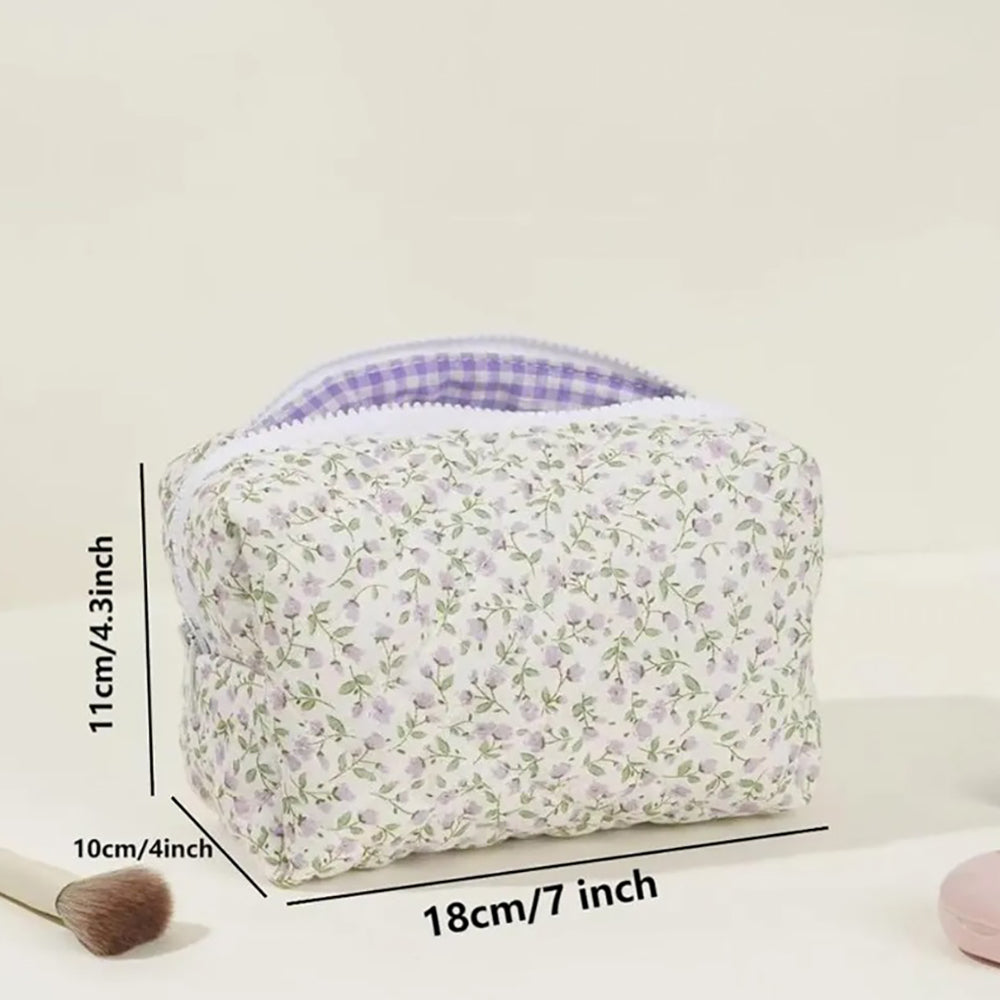 Personalized Embroidered Cotton Makeup Bag