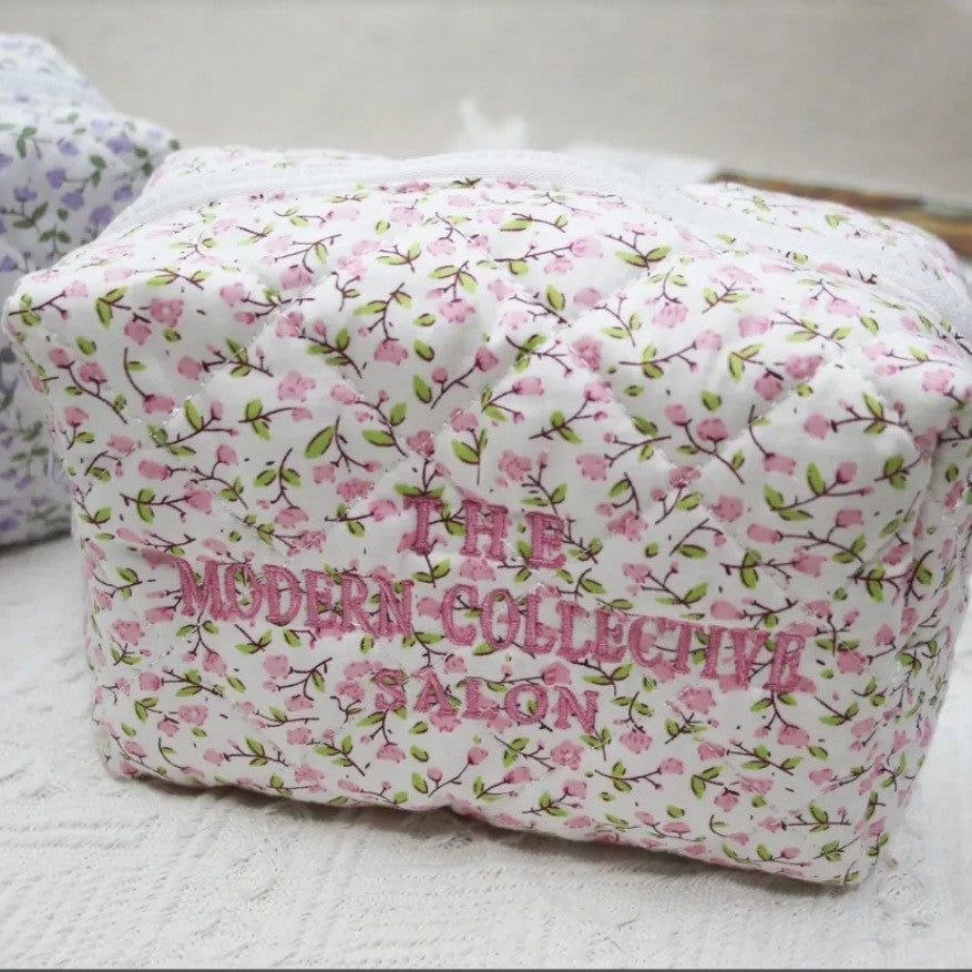 Personalized Embroidered Cotton Makeup Bag