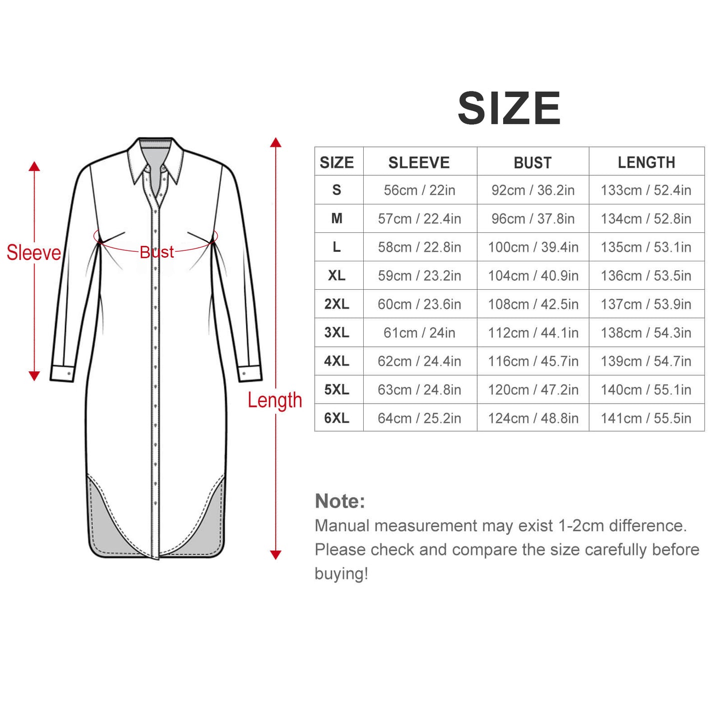 Custom Long Sleeved Shirt Dress