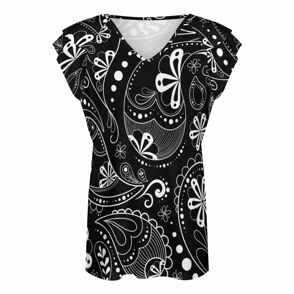 Custom V-neck T-shirt For Women