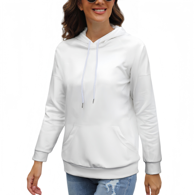 Custom Hooded Sweatshirt with Drop Shoulder Sleeves For Women