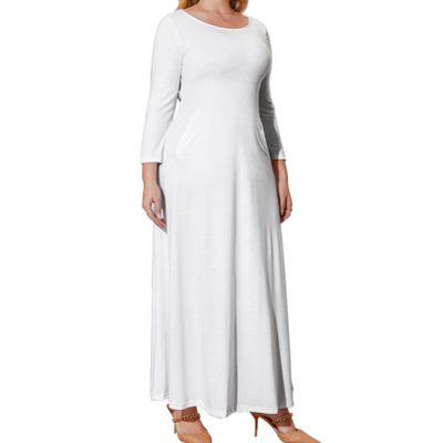 Custom Plus Size Round Neck Dress