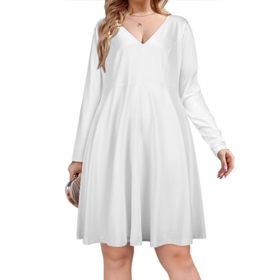 Custom Plus Size V-Neck Dress