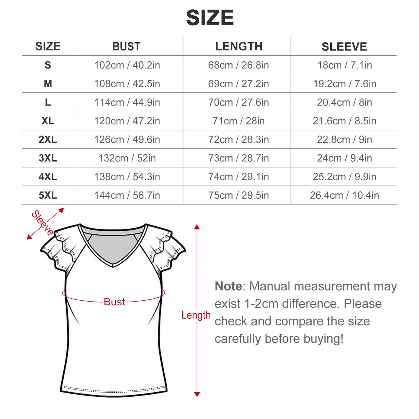 Custom V-neck T-shirt For Women