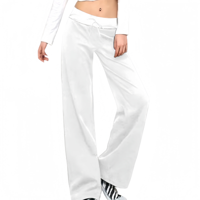 Custom Straight Loose Lace-Up Pants