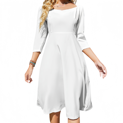 Custom Sweetheart Knot Flared Dress