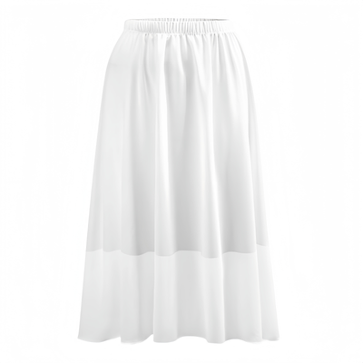 Custom Women's Double Chiffon Long Skirt