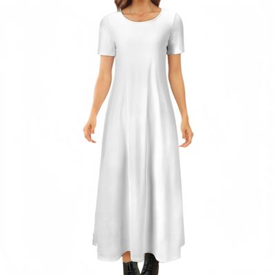 Custom Round Neck Short Sleeve Dress