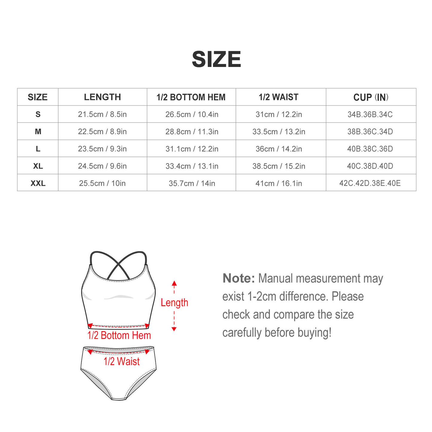 Custom Asymmetric Bikini Set - Detachable Padded Top & Hip-Enhancing High-Waist Bottoms