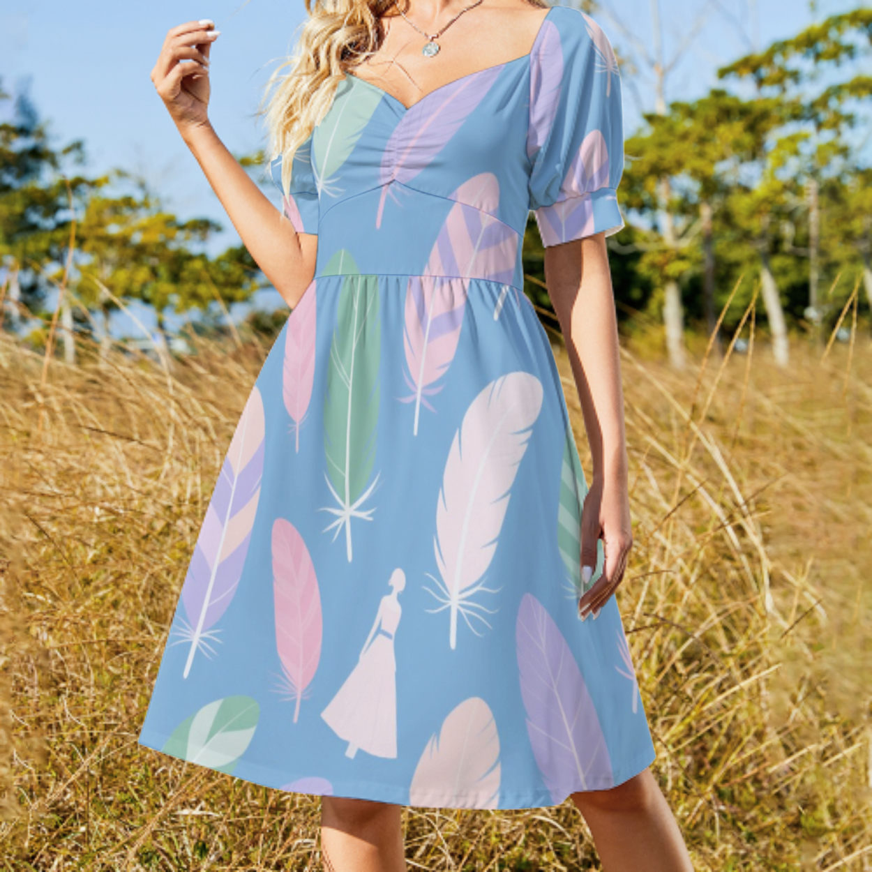 Custom Sweetheart Neckline Maxi Dress