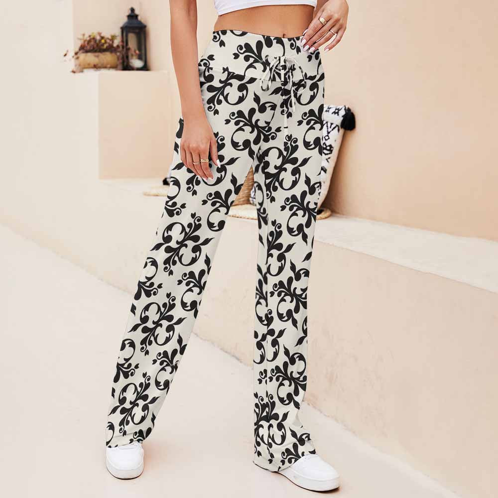 Custom Straight Loose Lace-Up Pants