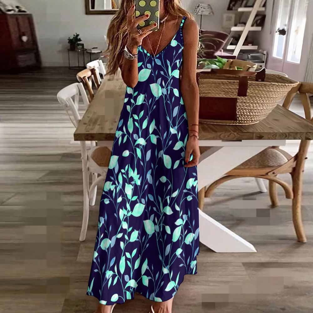 Custom Halter Ankle Length Dress