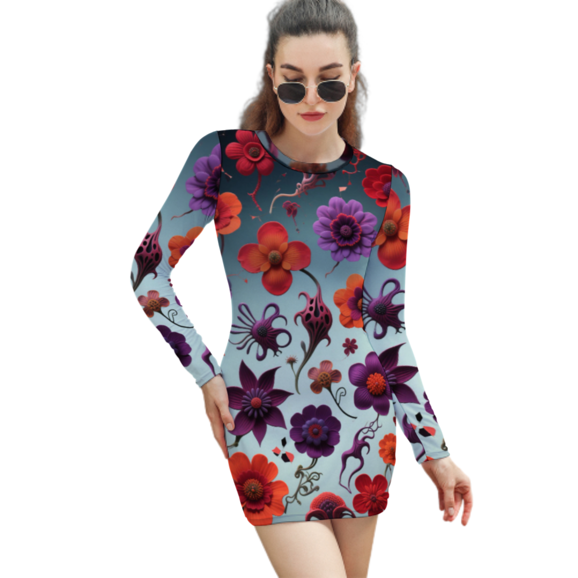 Custom Long Sleeve Bodycon Dress