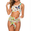 Custom Striped Bikini Set - Removable Padded Top & Adjustable Side-Tie Bottoms