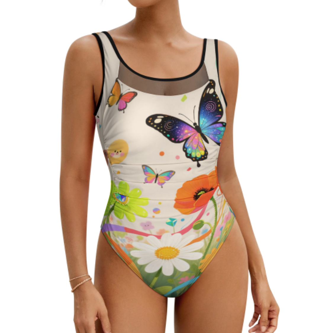 Customizable Swimsuit Fabric One-Piece