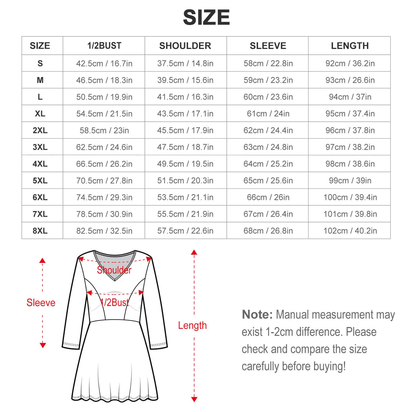 Custom Plus Size V-Neck Dress