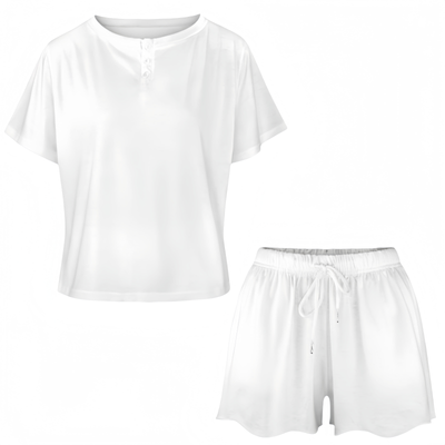 Custom Short Sleeve Loungewear Set For Women
