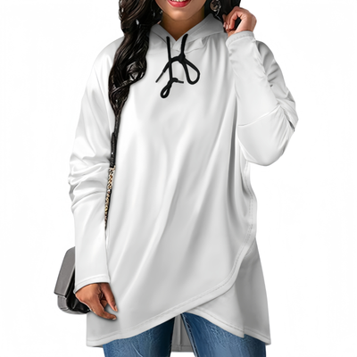 Custom Mid-length Slim Hooded Sweatshirt For Women