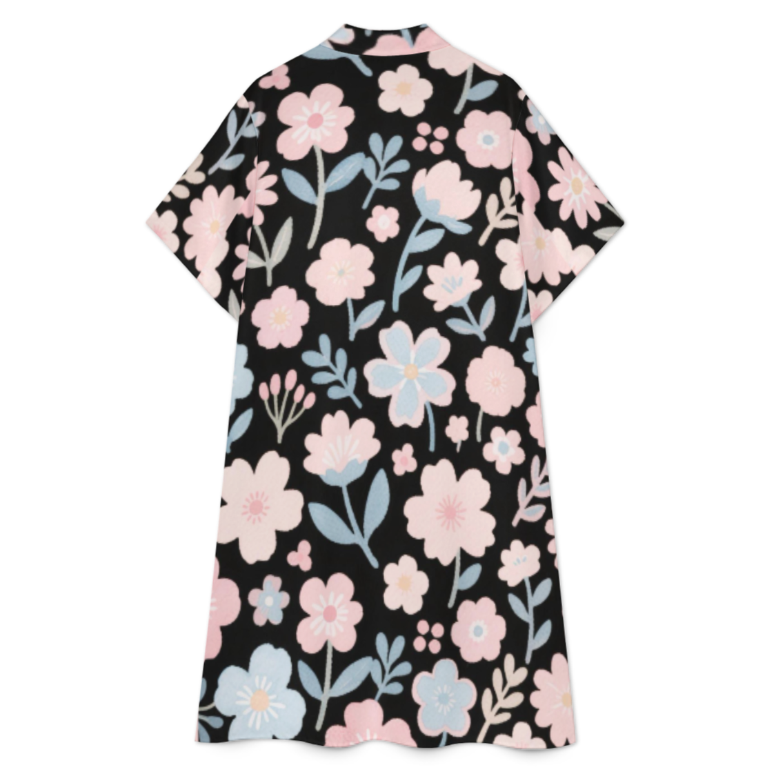 Custom Button-Down Collar Midi Shirtdress