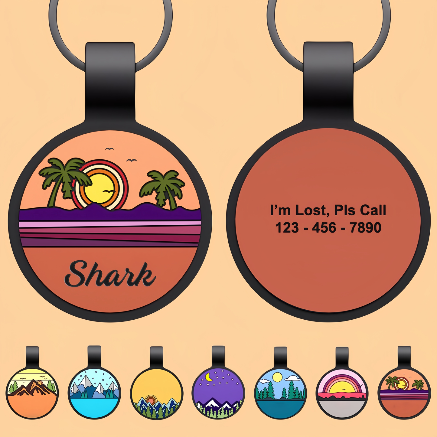 Personalized Engraved Silicone Dog and Cat Name ID Tag