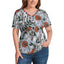 Custom V Neck Short-sleeve Women Shirt Printed T-shirt
