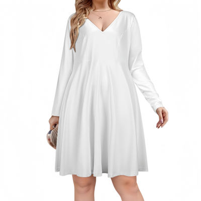 Custom Plus Size V-Neck Dress