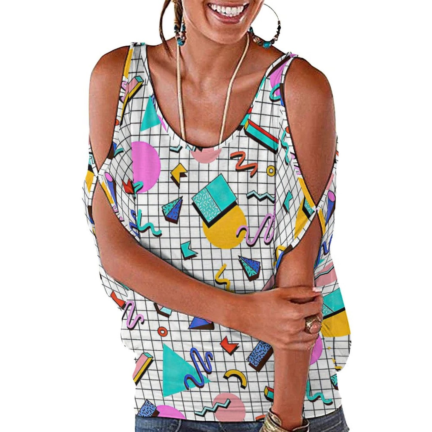 Custom Off shoulder T-shirt For Women