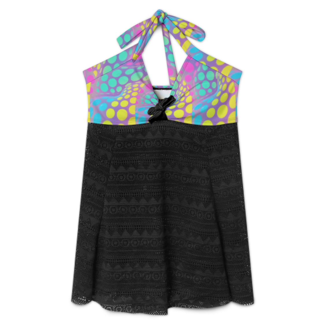 Custom Crisscross Maillot - Adjustable Back Ties & Removable Multi-Size Cups