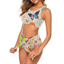 Custom Striped Bikini Set - Removable Padded Top & Adjustable Side-Tie Bottoms