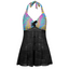 Custom Crisscross Maillot - Adjustable Back Ties & Removable Multi-Size Cups