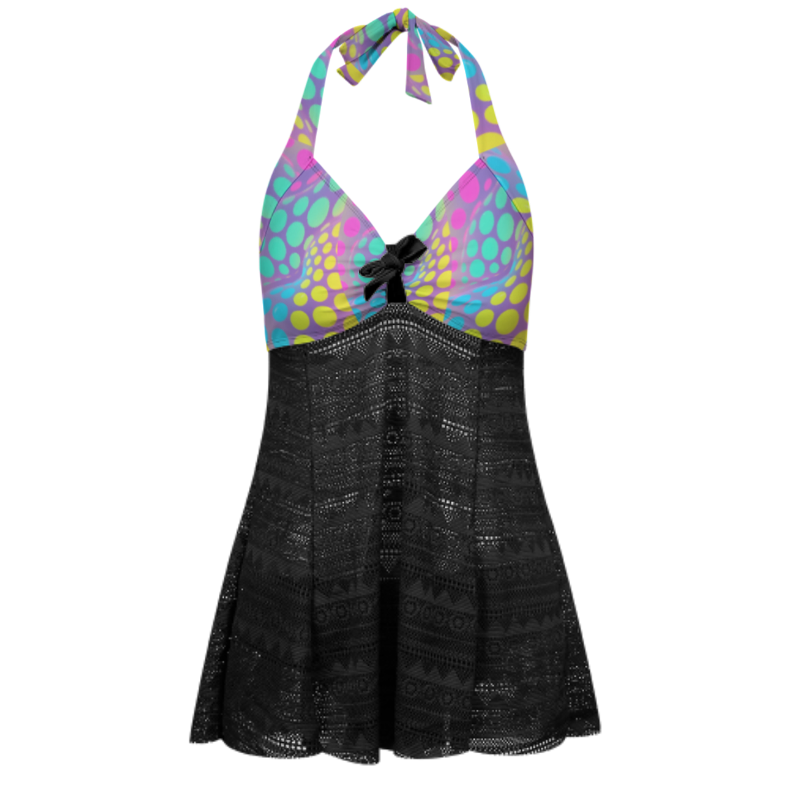 Custom Crisscross Maillot - Adjustable Back Ties & Removable Multi-Size Cups